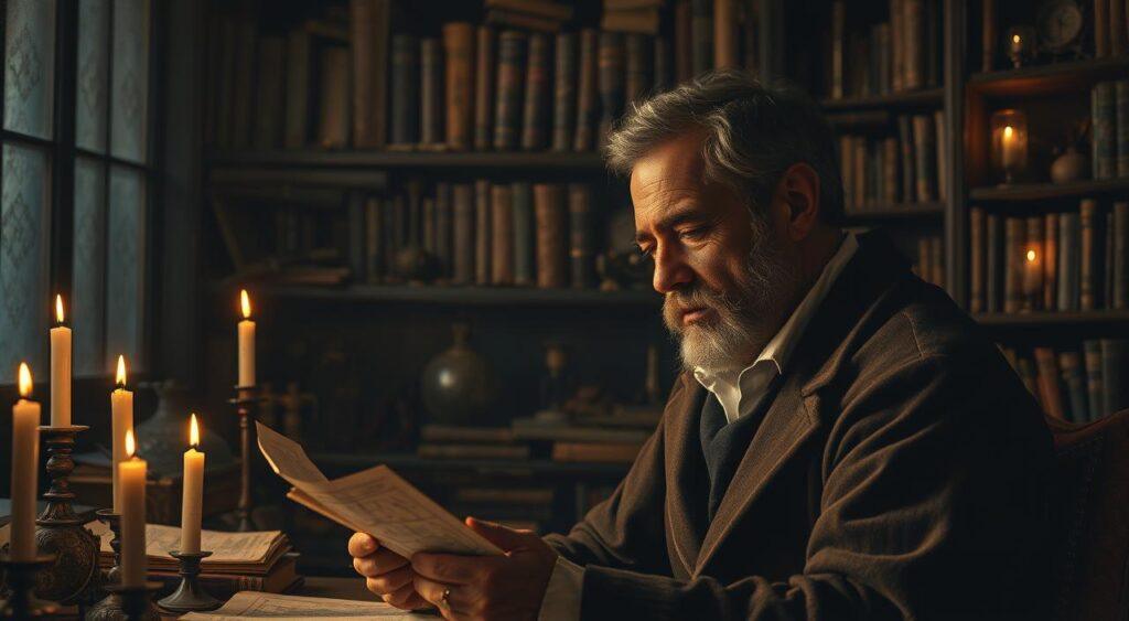 A dimly lit study, the warm glow of candles illuminating antique tomes and parchments. A scholar, lost in thought, gazes intently at a detailed diagram, the weight of centuries of scientific inquiry etched into his weathered face. Behind him, shelves brimming with manuscripts and neatly organized scientific instruments, a testament to the evolution of human understanding. The room exudes an air of contemplation, a reverence for the pursuit of knowledge through careful observation, rigorous experimentation, and the gradual accumulation of insights over time. This is the historical foundation upon which modern scientific reasoning is built.