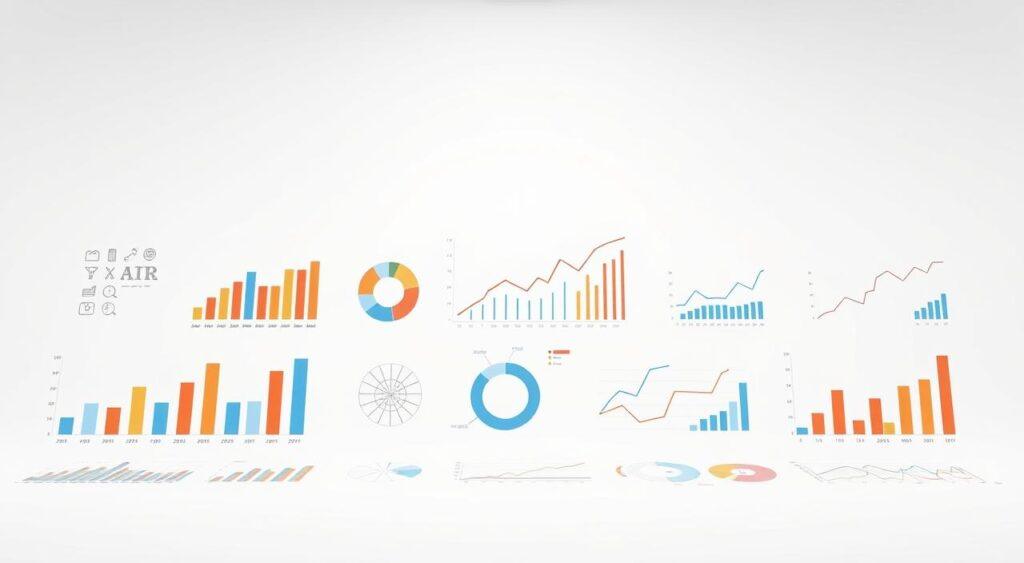 Detailed statistical measures illustration: a clean, minimalist visual representation showcasing different statistical concepts. In the foreground, crisp graphics depict bar charts, pie charts, and scatter plots highlighting key measures like differences, ratios, and odds. The middle ground features precision-engineered icons and infographic elements, while the background maintains a sleek, neutral palette to keep the focus on the analytical data visualizations. Bright, evenly-distributed lighting from an overhead, softbox-style setup creates clear shadows and depth, conveying a sense of professionalism and academic study. The overall mood is one of analytical clarity, drawing the viewer's attention to the core statistical principles.
