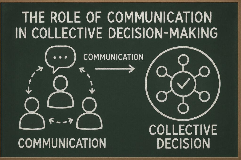 The role of communication in collective decision making