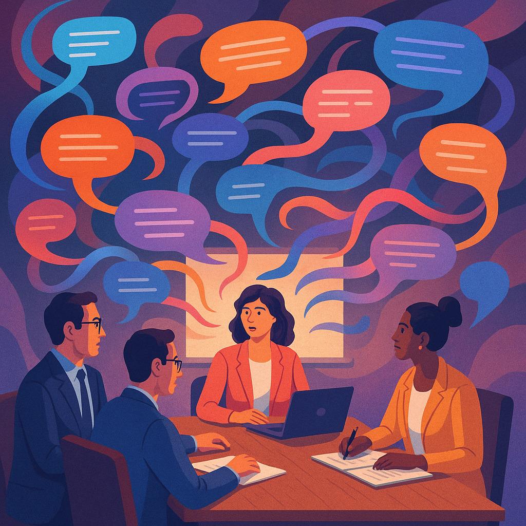 analyze speech patterns during meetings