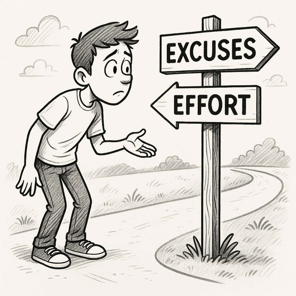 choosing excuses instead of effort