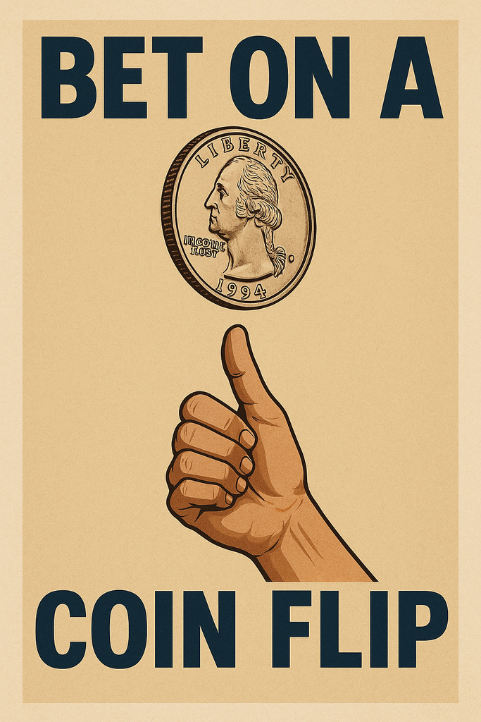 hot hand fallacy- betting on a coin flip