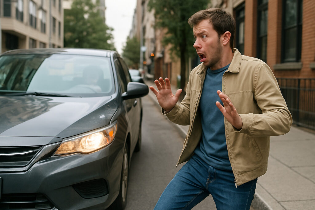 Acton’s law mental model and stepping back instinctively when a car honked nearby