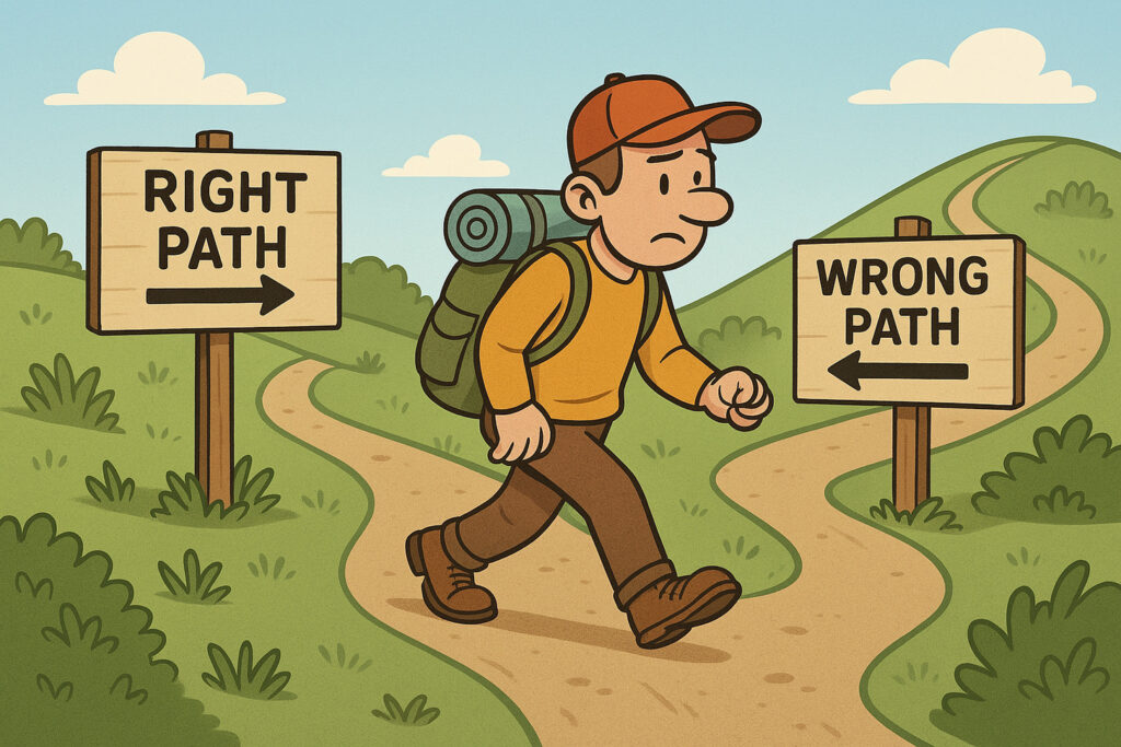 walking down the wrong path walking down the wrong path-Okrent Law Mental Model