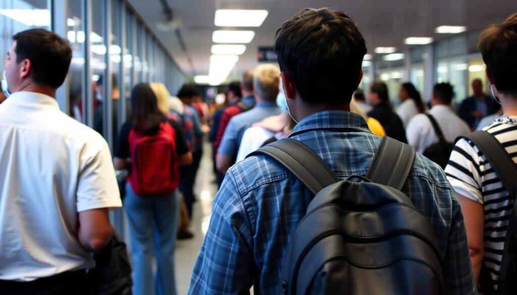 Ever stood in a long line and considered leaving