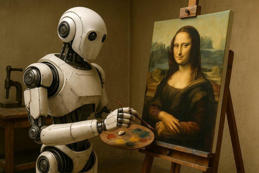 robot painting a masterpiece
