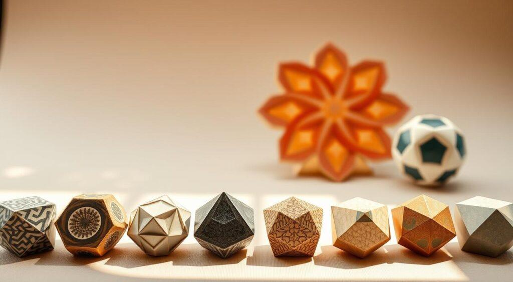 A detailed prototype example showcasing the &quot;representativeness heuristic mental model&quot;. The foreground depicts a series of geometric shapes, each with unique patterns and colors, arranged in a visually compelling manner. The middle ground features a neutral background, allowing the prototypes to take center stage. The lighting is natural and warm, creating a sense of depth and dimension. The camera angle is slightly elevated, providing an orthographic view that emphasizes the structural and design elements of the prototypes. The overall mood is one of thoughtful contemplation, inviting the viewer to engage with the conceptual nature of the &quot;representativeness heuristic&quot; through the carefully crafted visual representation.
