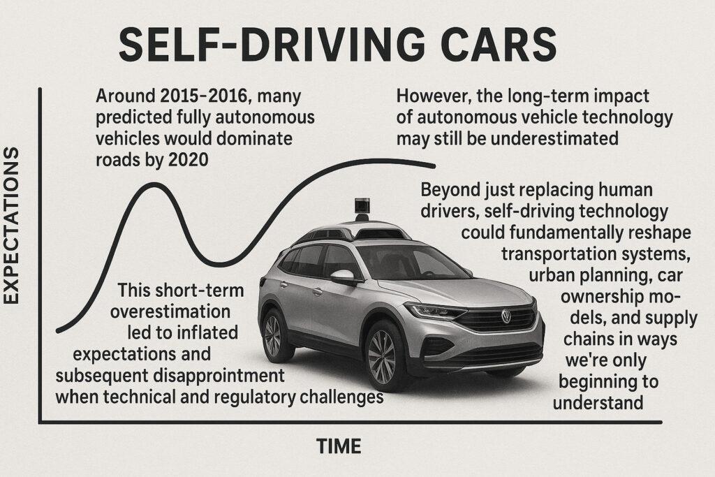 Amara's Law Mental Model Self-Driving Cars