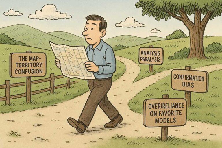 A person holding a compass, symbolizing the importance of direction and context in using mental models
