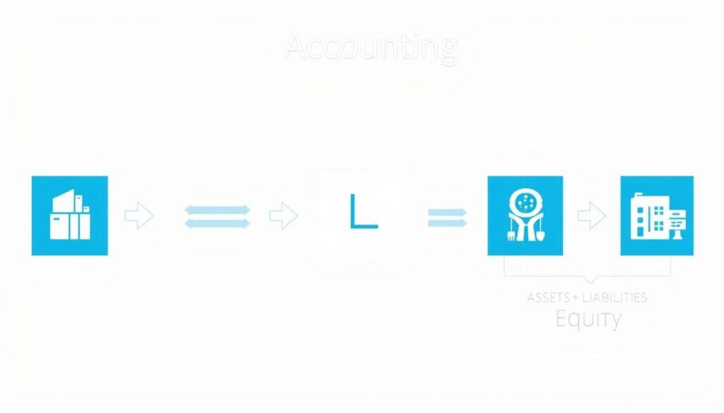 Double entry system accounting equation visualization