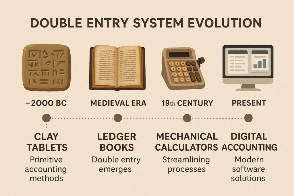 Double entry system evolution timeline