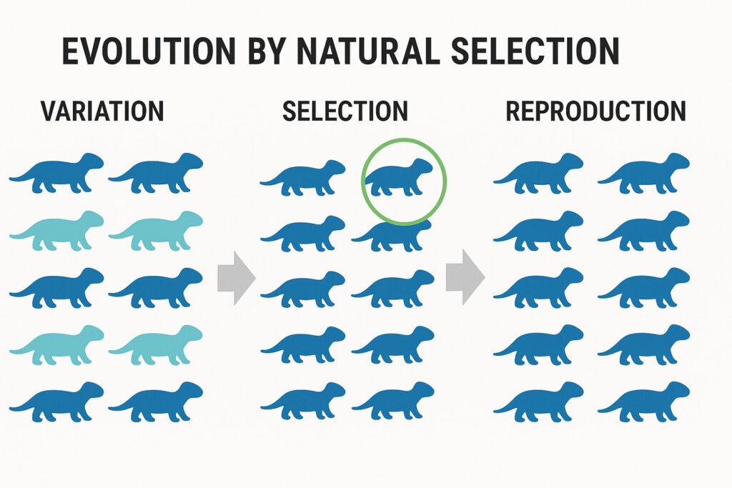 Evolution by natural selection mental model three core principles