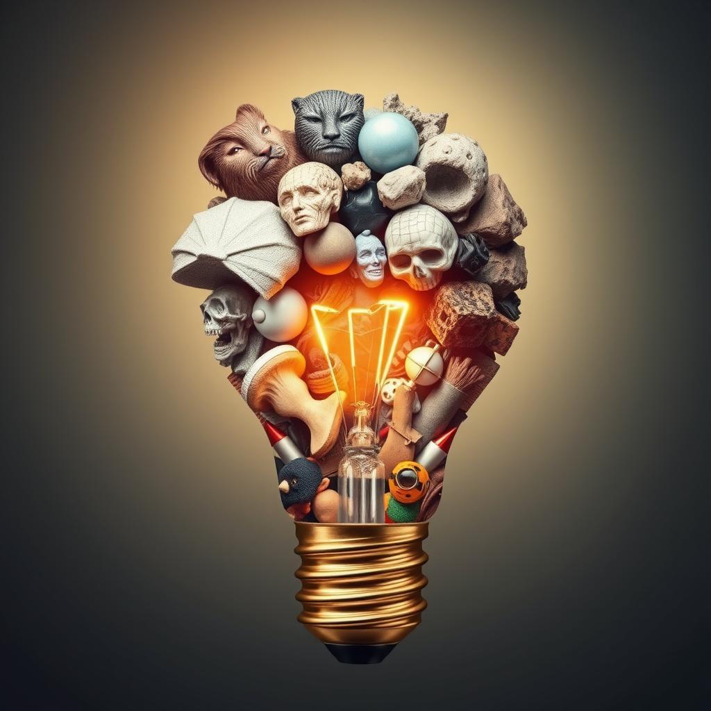 Light bulb made of different materials, symbolizing how the alloying mental model leads to innovation Light bulb made of different materials, symbolizing how the alloying mental model leads to innovation