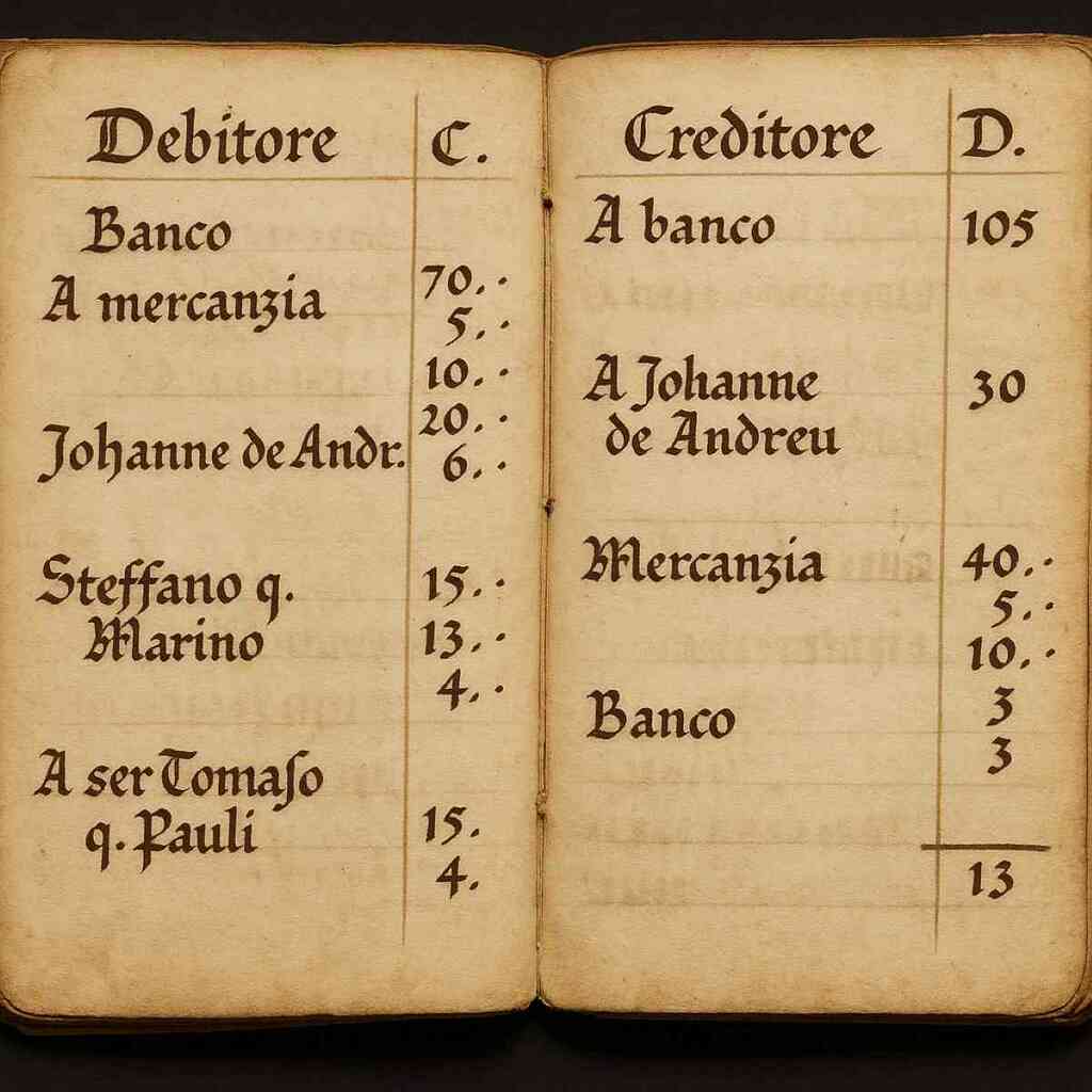 Medieval Italian merchant ledger