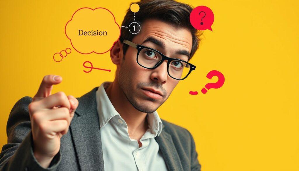 Person confidently making decisions with awareness of relativity mental model