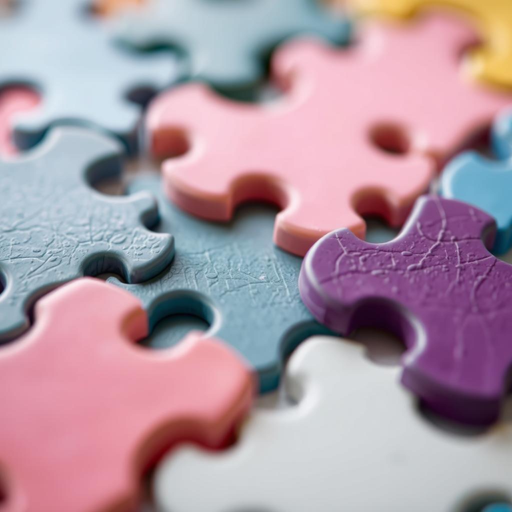 Puzzle pieces fitting together, representing how different perspectives complement each other in the alloying mental model Puzzle pieces fitting together, representing how different perspectives complement each other in the alloying mental model