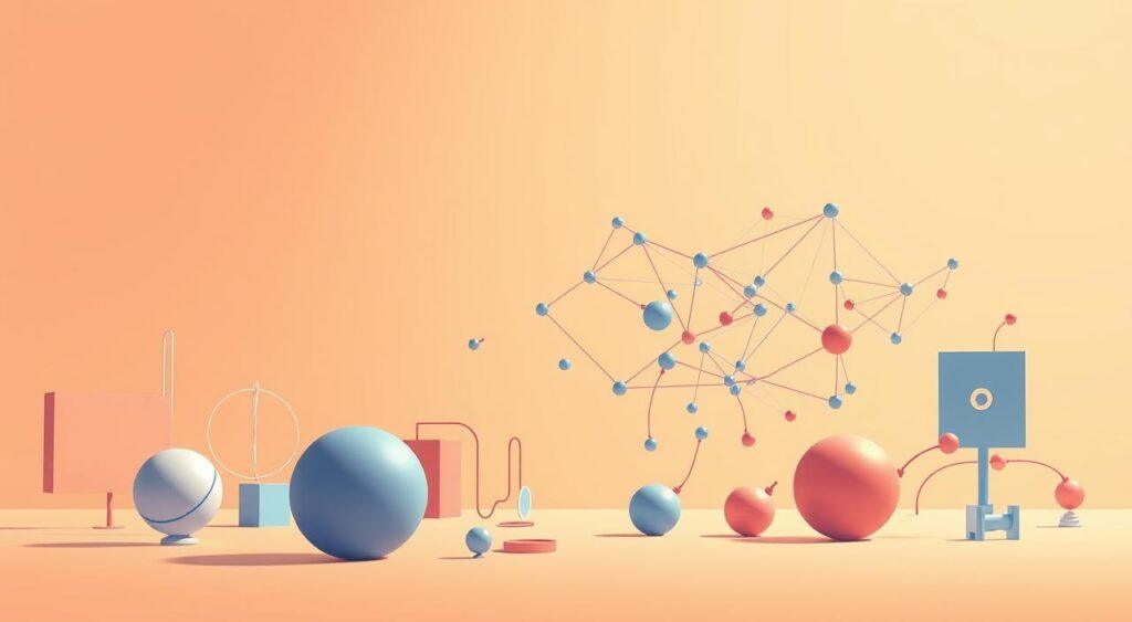 Vibrant system redesign models depicted in a sleek, minimalist style. Foreground showcases various abstract geometric shapes and forms, representing modular system components. Middle ground features a dynamic arrangement of interconnected lines and nodes, conveying the intricate relationships and flows within the redesigned system. Background bathes the scene in a warm, muted palette, creating a sense of balance and harmony. Bright, directional lighting from the upper left highlights the depth and dimensionality of the models, while a slightly elevated camera angle provides an optimal viewing perspective. The overall mood evokes a thoughtful, innovative approach to system optimization and transformation. Vibrant system redesign models depicted in a sleek, minimalist style. Foreground showcases various abstract geometric shapes and forms, representing modular system components. Middle ground features a dynamic arrangement of interconnected lines and nodes, conveying the intricate relationships and flows within the redesigned system. Background bathes the scene in a warm, muted palette, creating a sense of balance and harmony. Bright, directional lighting from the upper left highlights the depth and dimensionality of the models, while a slightly elevated camera angle provides an optimal viewing perspective. The overall mood evokes a thoughtful, innovative approach to system optimization and transformation.