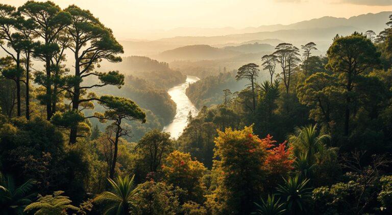 ecosystem science habitat creators, a vibrant and diverse landscape showcasing the interconnected relationships between various organisms and their environment. In the foreground, a lush forest teeming with life, where towering trees provide shelter and sustenance for a multitude of species. In the middle ground, a flowing river winds its way through the scene, nourishing the surrounding ecosystem. In the background, rolling hills and distant mountains create a sense of depth and scale, emphasizing the vastness of the natural world. The lighting is soft and diffused, casting a warm, golden glow over the entire scene, evoking a sense of tranquility and harmony. The overall composition is balanced and visually captivating, inviting the viewer to explore the intricate web of life that comprises this ecosystem science habitat.
