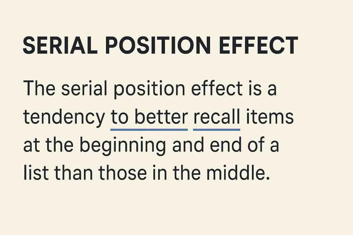 serial position effect