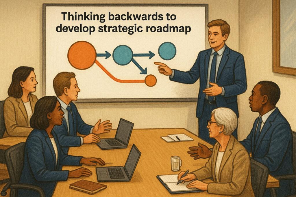 thinking backwards to develop strategic roadmap